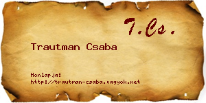 Trautman Csaba névjegykártya