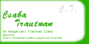 csaba trautman business card